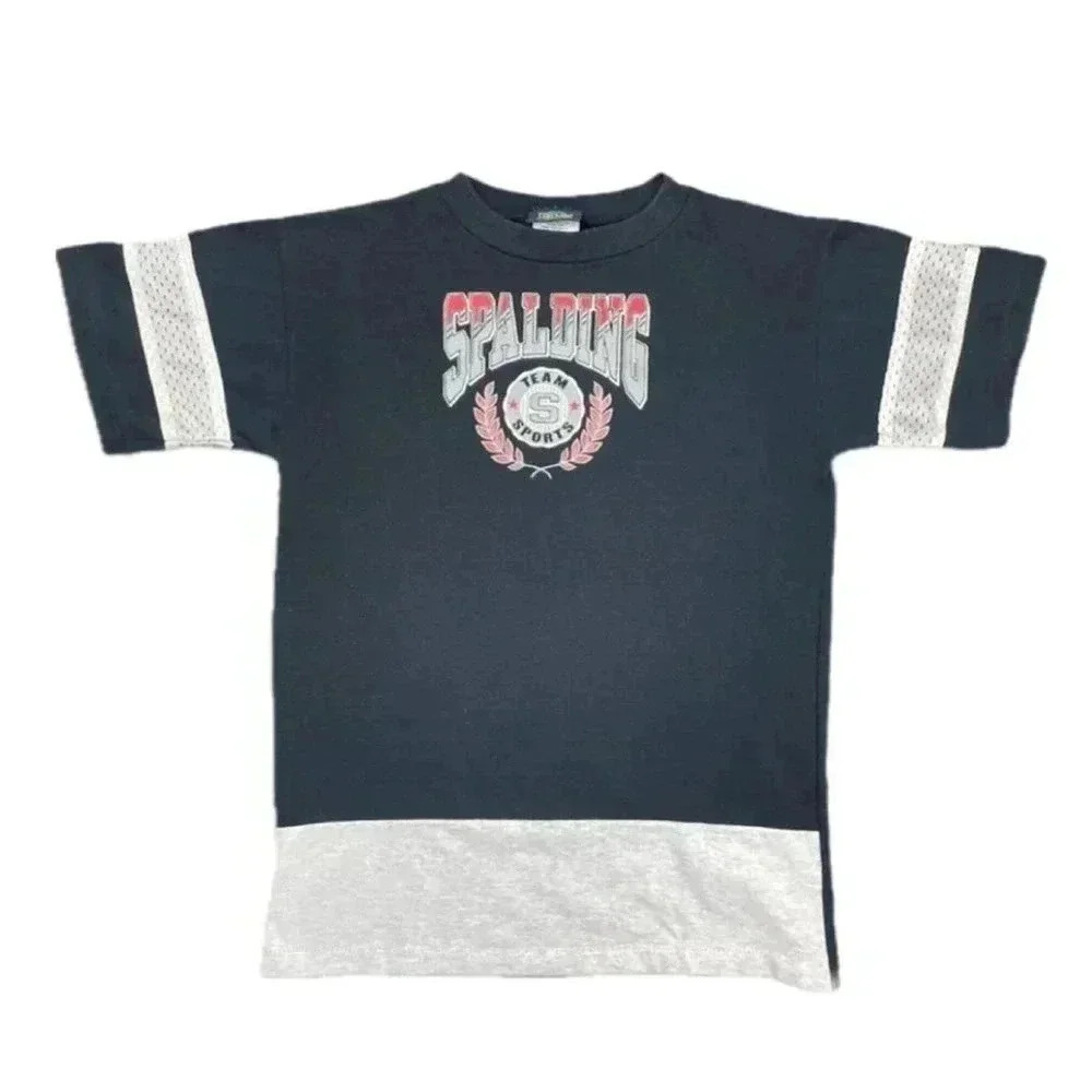 Vintage Kids Spalding Team Sports Short Sleeve T-Shirt Size YS (6/8)